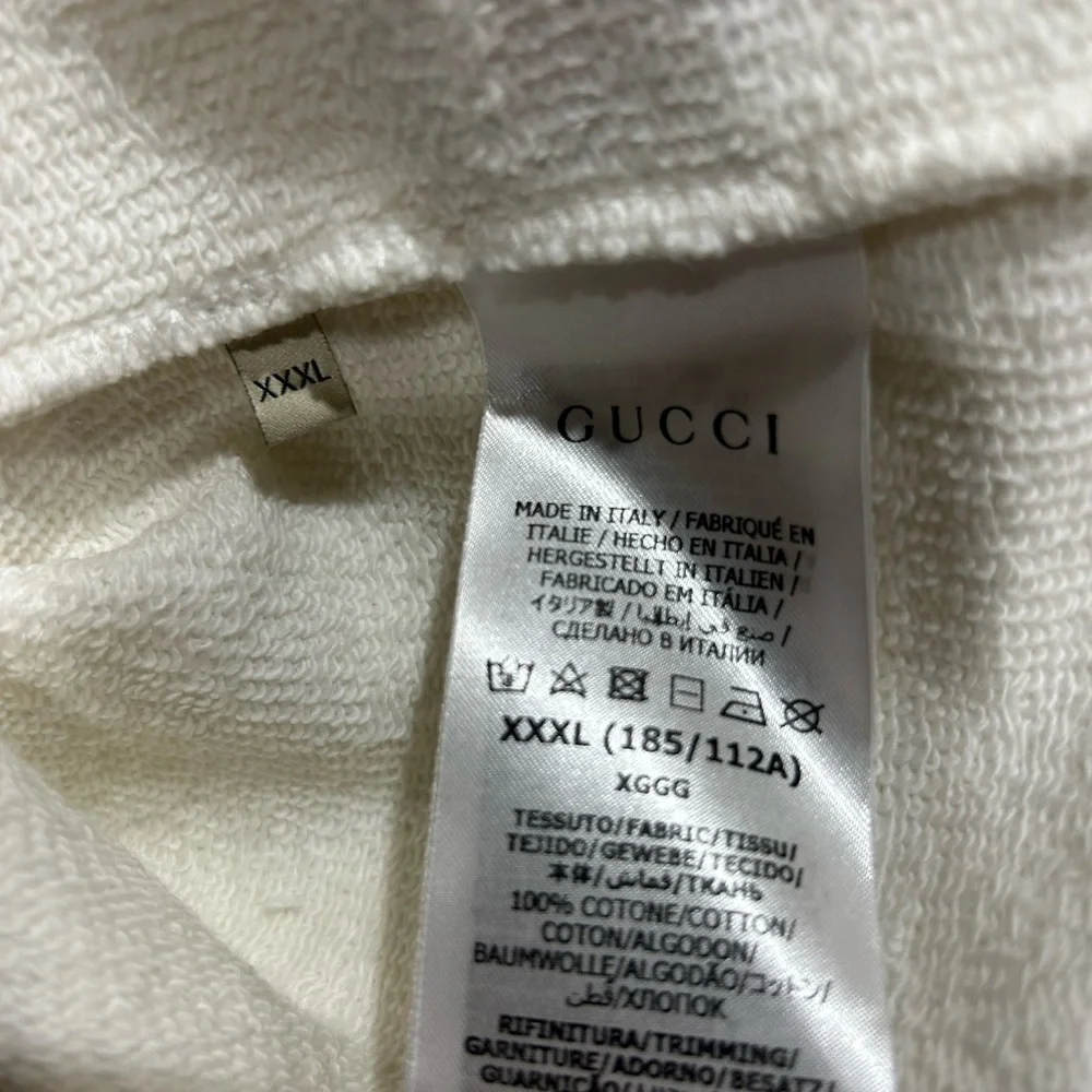 Men's Gucci FIRENZE 1921 cotton hoodie interlocking G/web stripe size XXXL